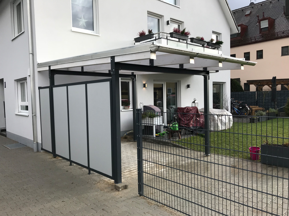 Carport mit Glas